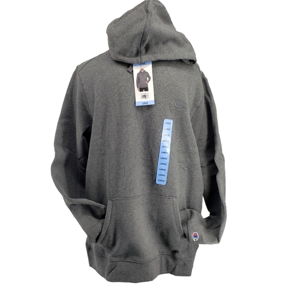Champion Mens Sizs Large Heather Gray Pullover Hoodie NWT - Picture 1 of 7